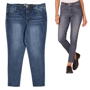 Democracy Modern Absolution High Rise Ankle Length Blue Skinny Jeans B1721F9LL